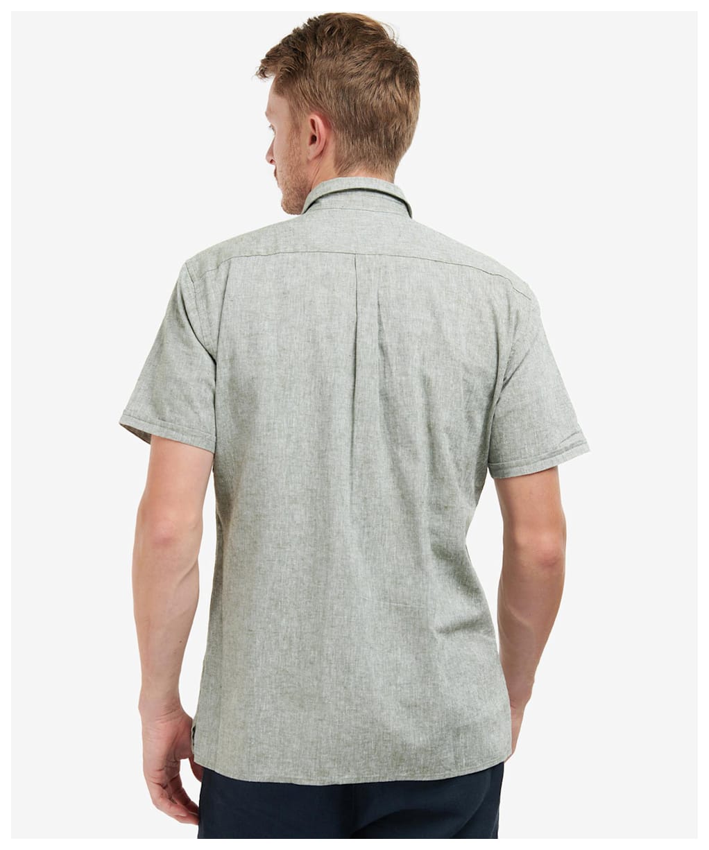 Men's Barbour Nelson S/S Summer Shirt - Bleached Olive