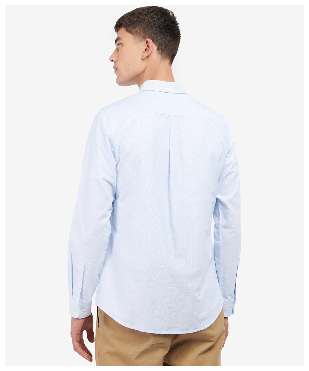 Men's Barbour Striped Oxtown Tailored Shirt - Sky Blue