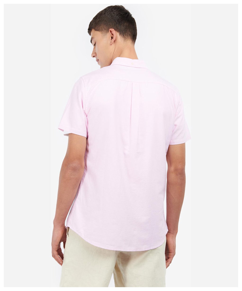 Men's Barbour Oxtown Short Sleeve Tailored Shirt - Pink