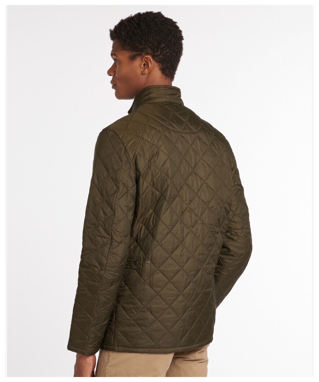 Men's Barbour Flyweight Chelsea Quilted Jacket - Olive