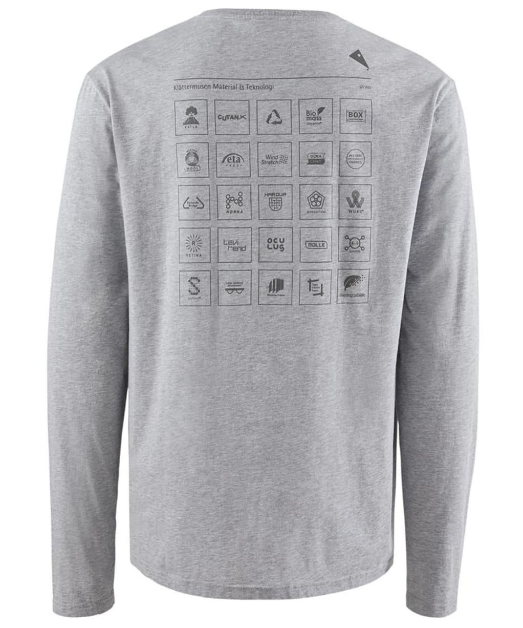 Men's Klättermusen Runa Elements Long Sleeved T-Shirt - Grey Melange