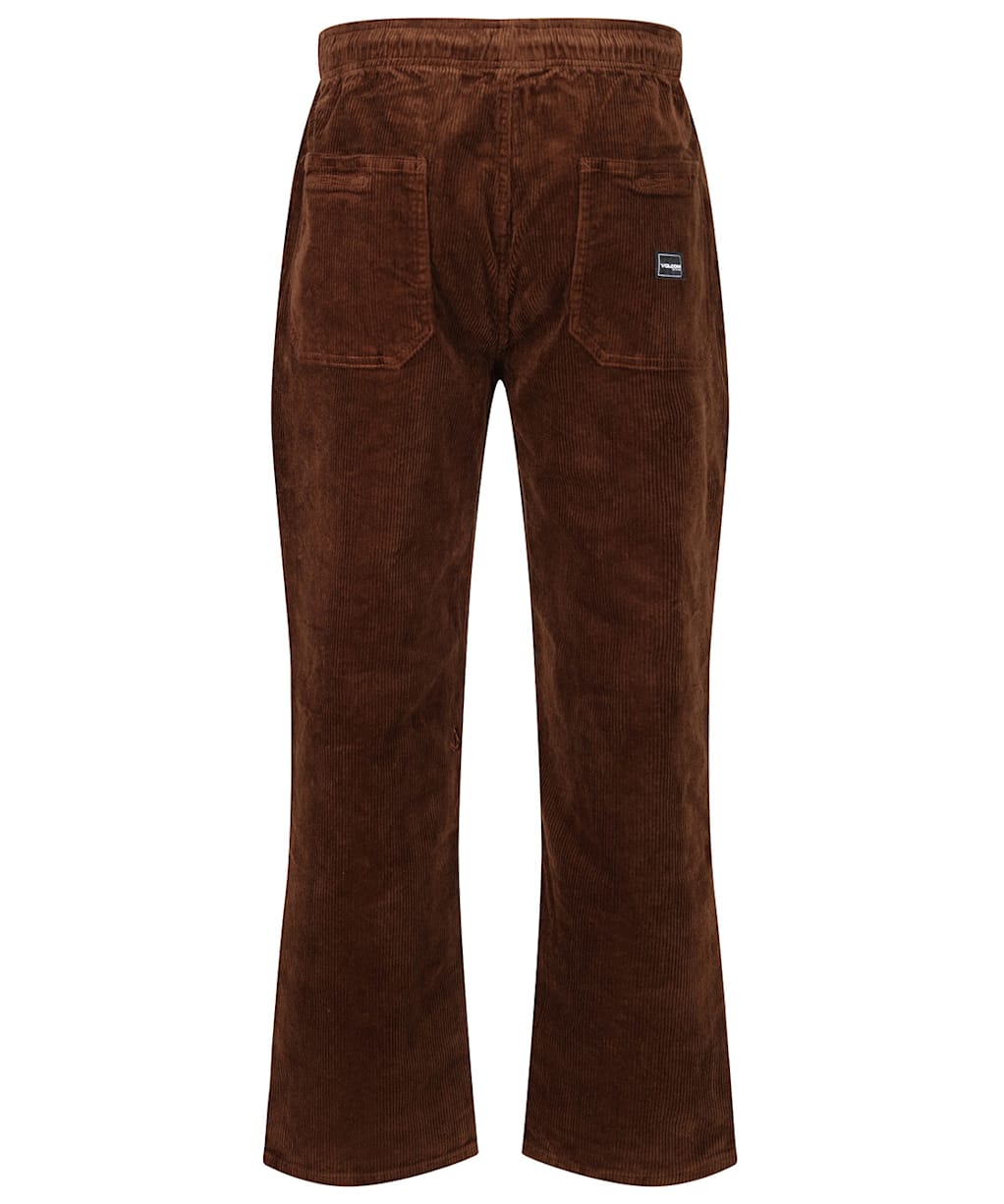 Men's Volcom Outer Spaced Cord Elastic Waist Pant - Burro Brown