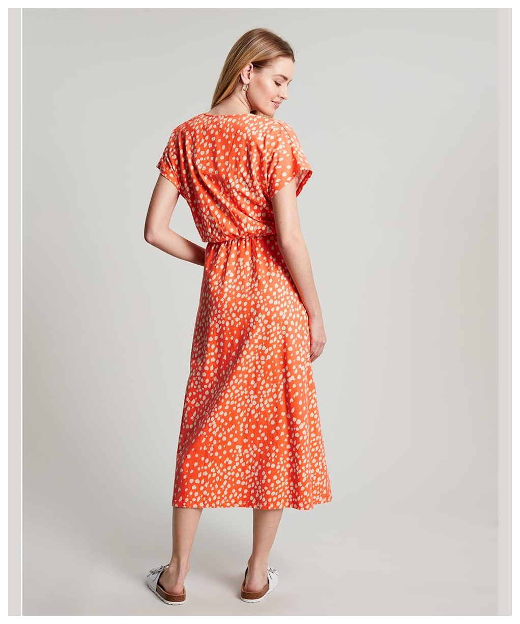 Women's Joules Vivian Dress - Bright Coral Spot