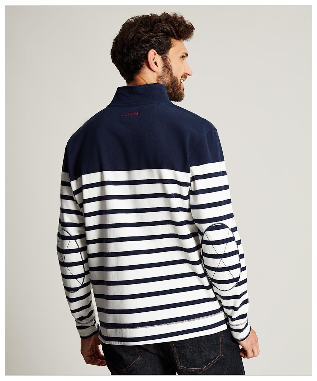Men's Joules Newell Quarter Zip - Navy / White Stripe