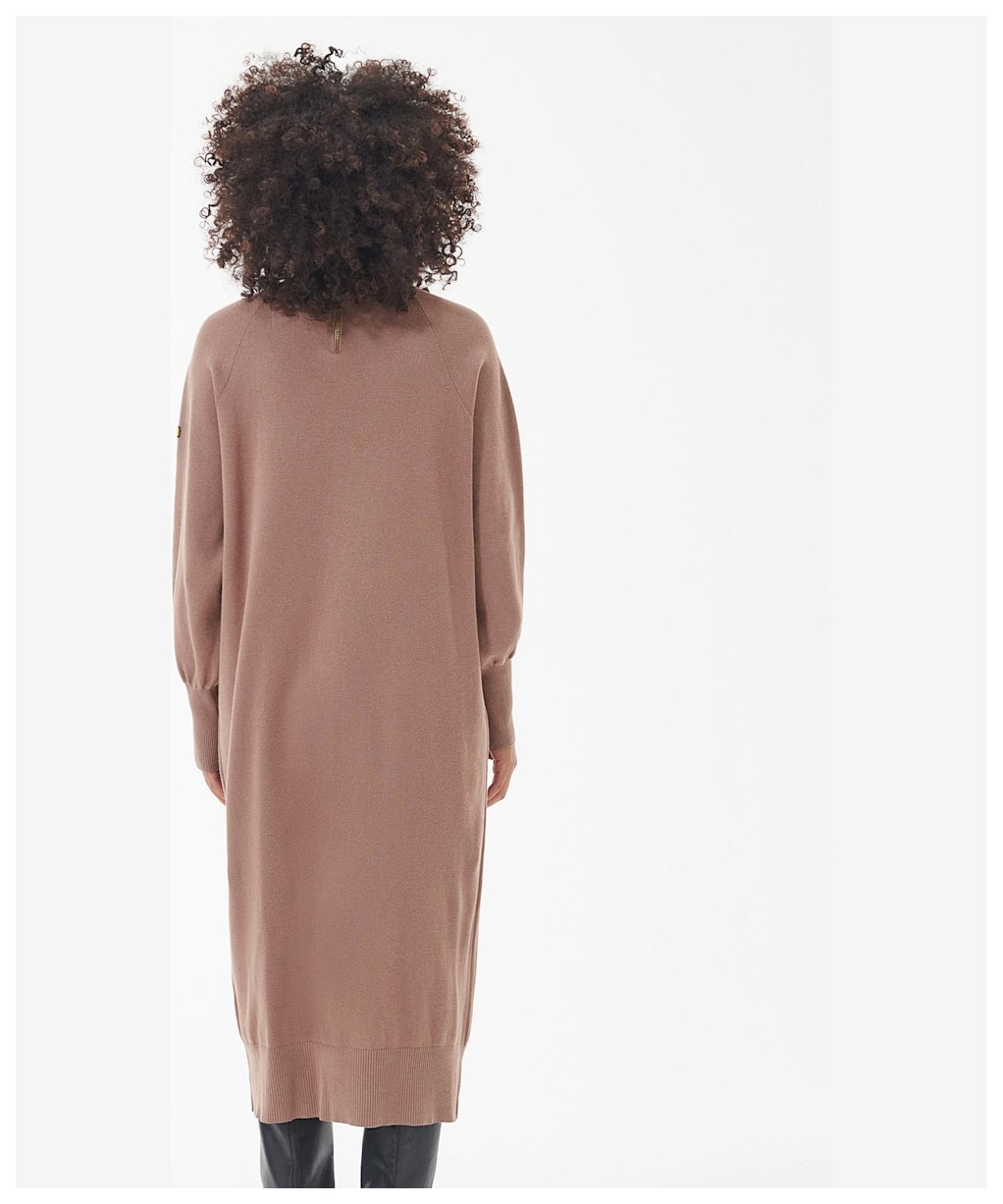 Women's Barbour International Aprila Midi Knit Dress - Camel
