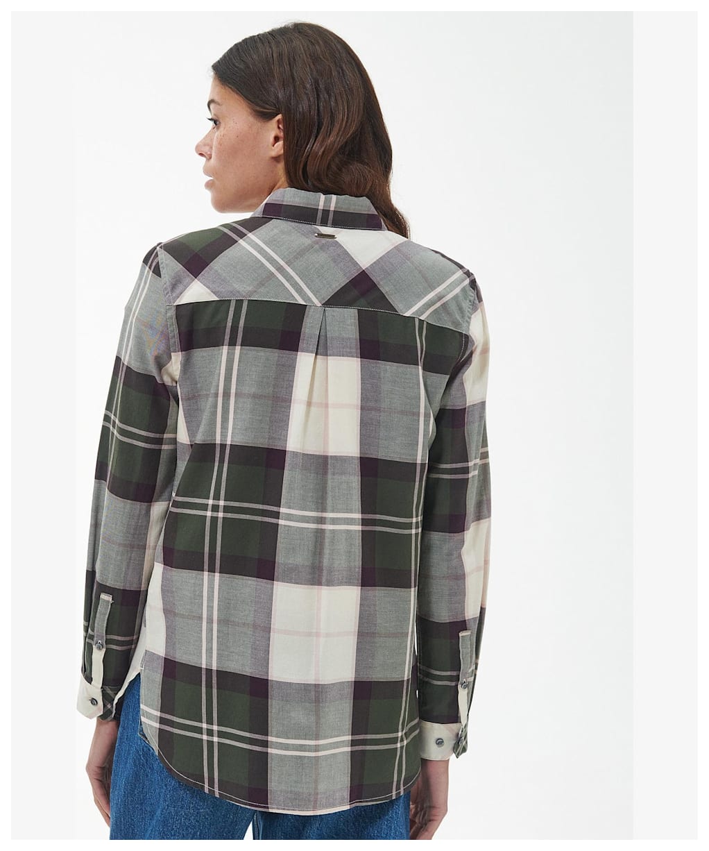 Women’s Barbour Moorland Shirt - Olive / Black Cherry
