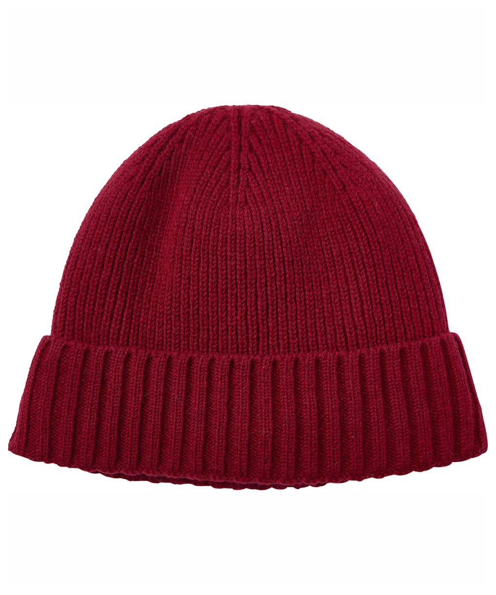 Men's Barbour Carlton Beanie Hat - Cranberry