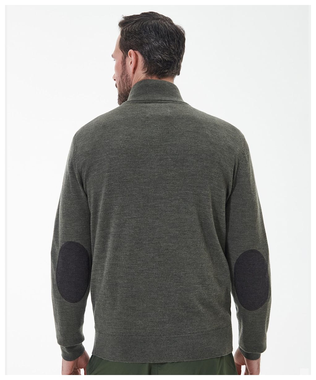 Men's Barbour Loyton Merino Half Zip Sweatshirt - Olive Marl
