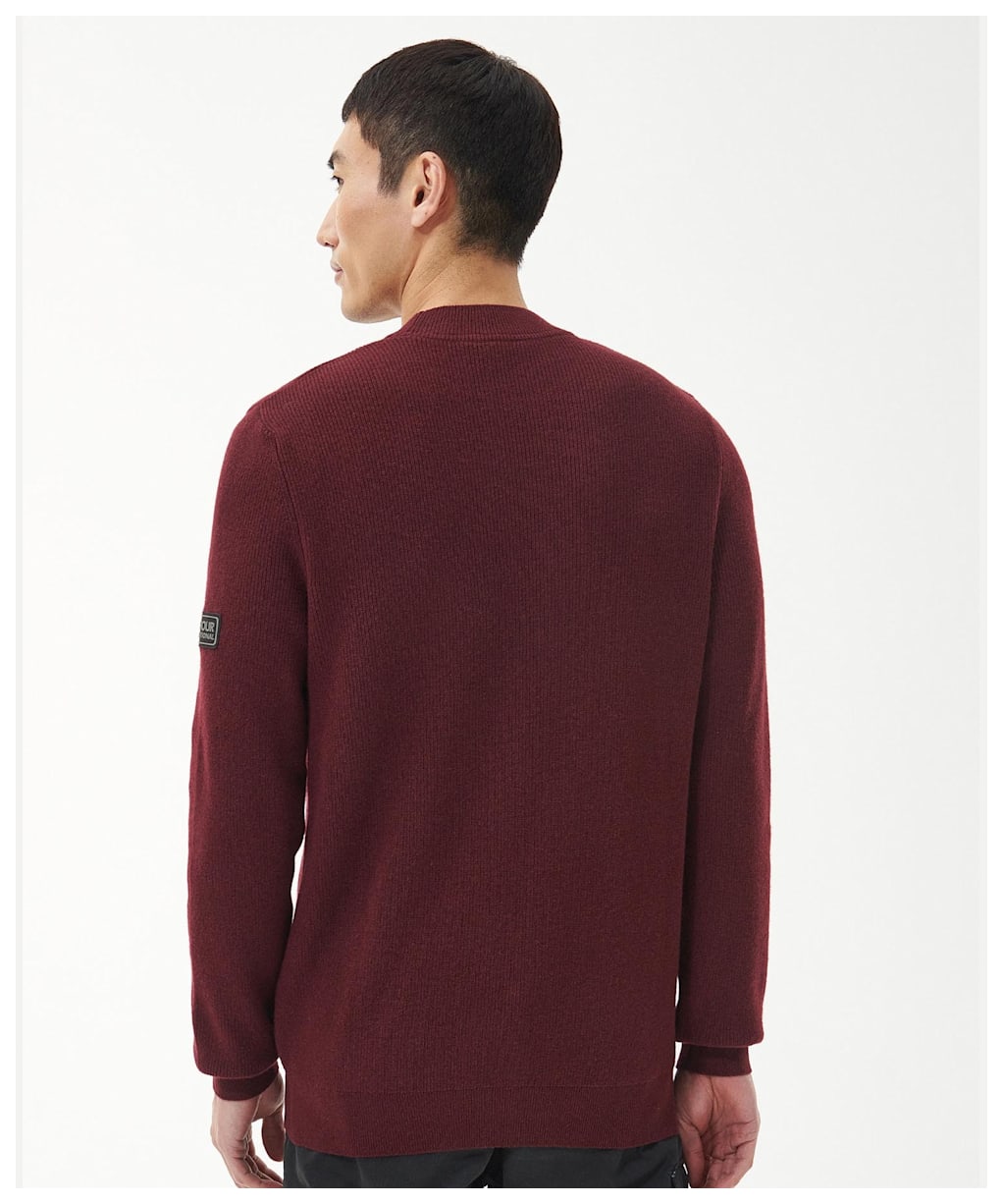 Men's Barbour International Corser Crew Knit - Bordeaux