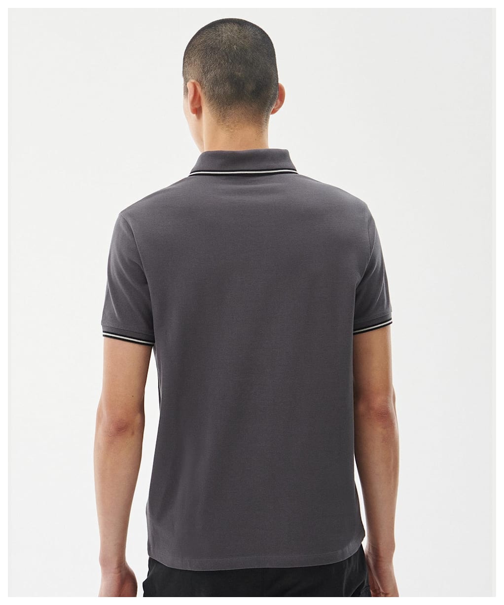 Men's Barbour International Rider Tipped Polo - Asphalt