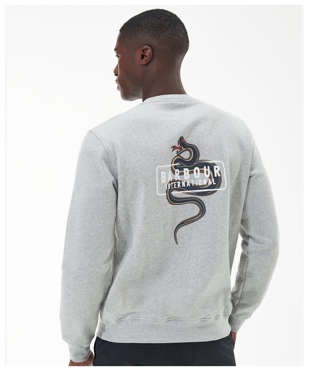 Men's Barbour International Charlton Crew - Grey Marl