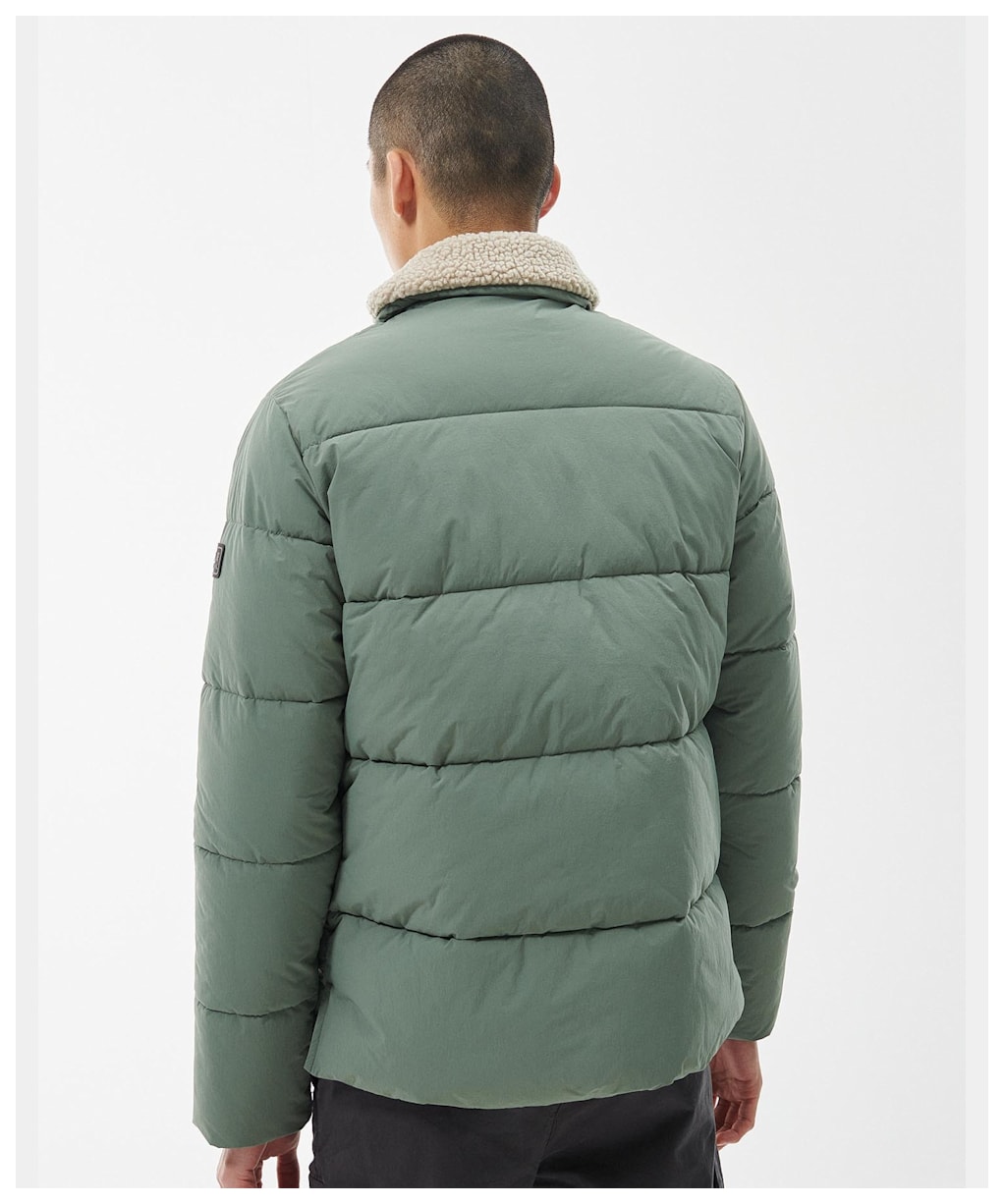 Men's Barbour International Auther Deck Quilte Jacket - Agave Green