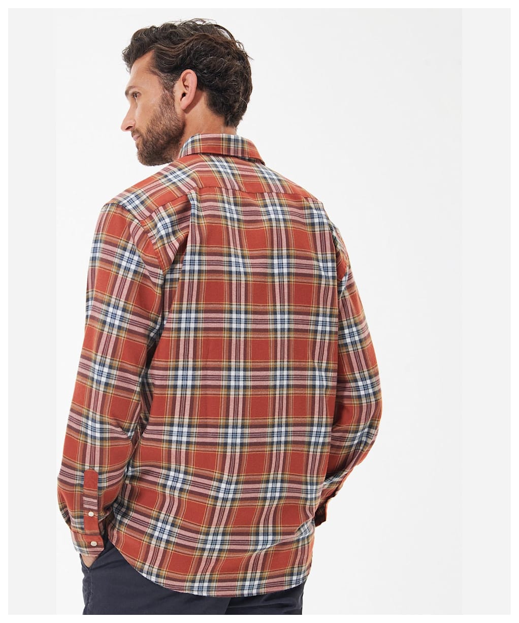 Men’s Barbour Singsby Thermo Weave Shirt - Rust
