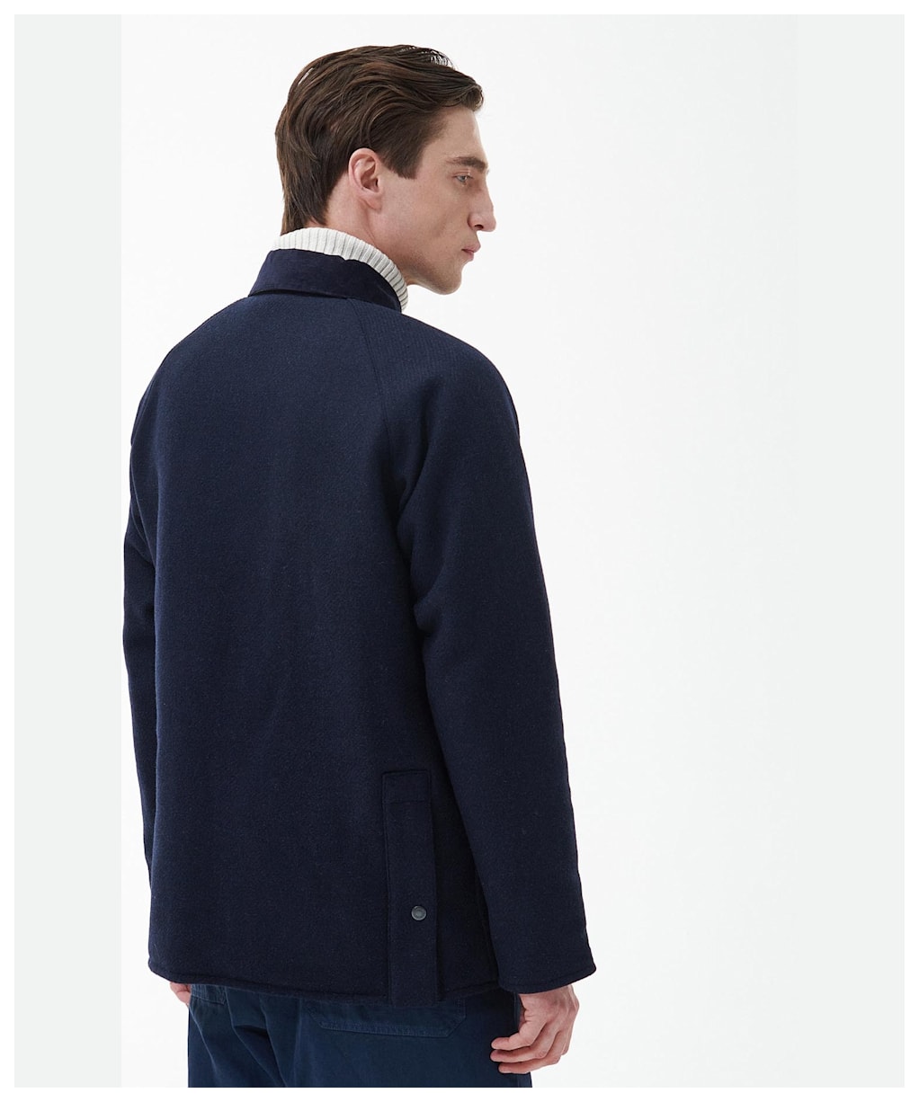 Men's Barbour Bedale Wool Jacket - Navy
