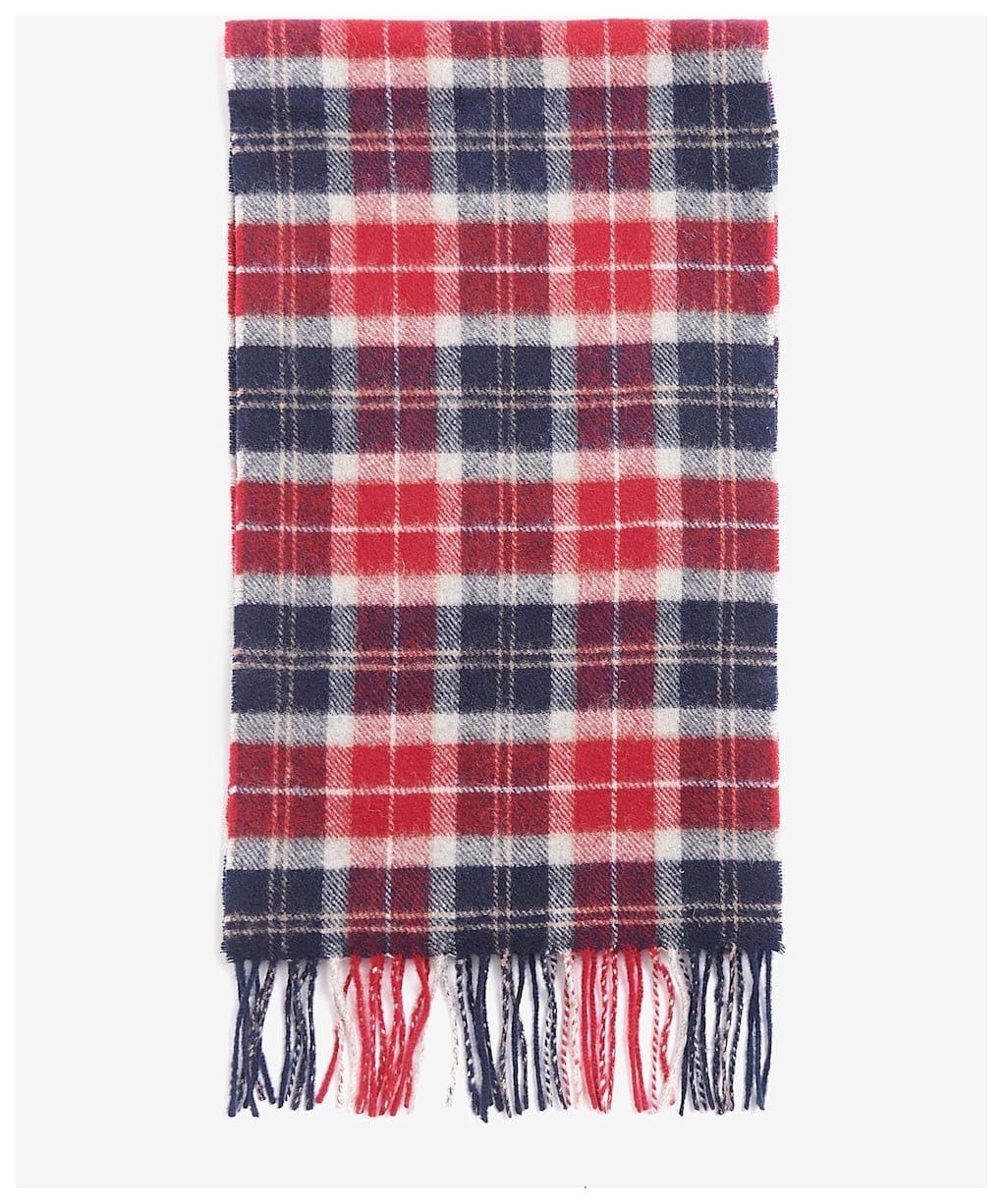 Barbour Tartan Lambswool Scarf - Cranberry Tartan