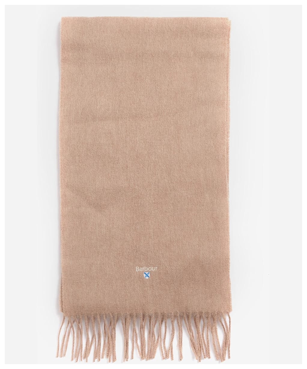 Barbour Plain Lambswool Scarf - Light Brown