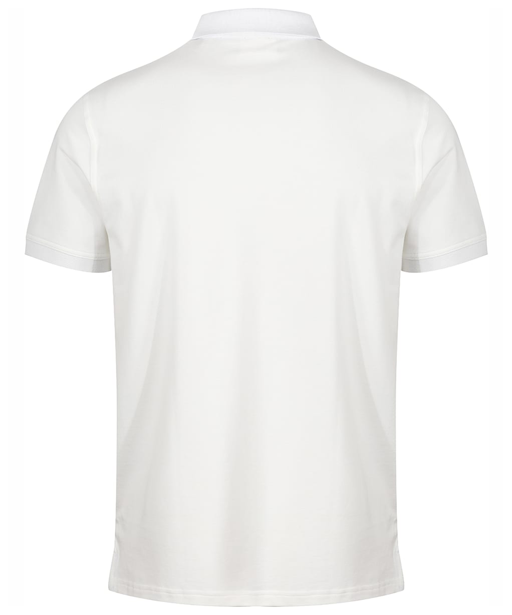 Men's Gant Regular Contrast Pique Short Sleeve Rugger - Eggshell