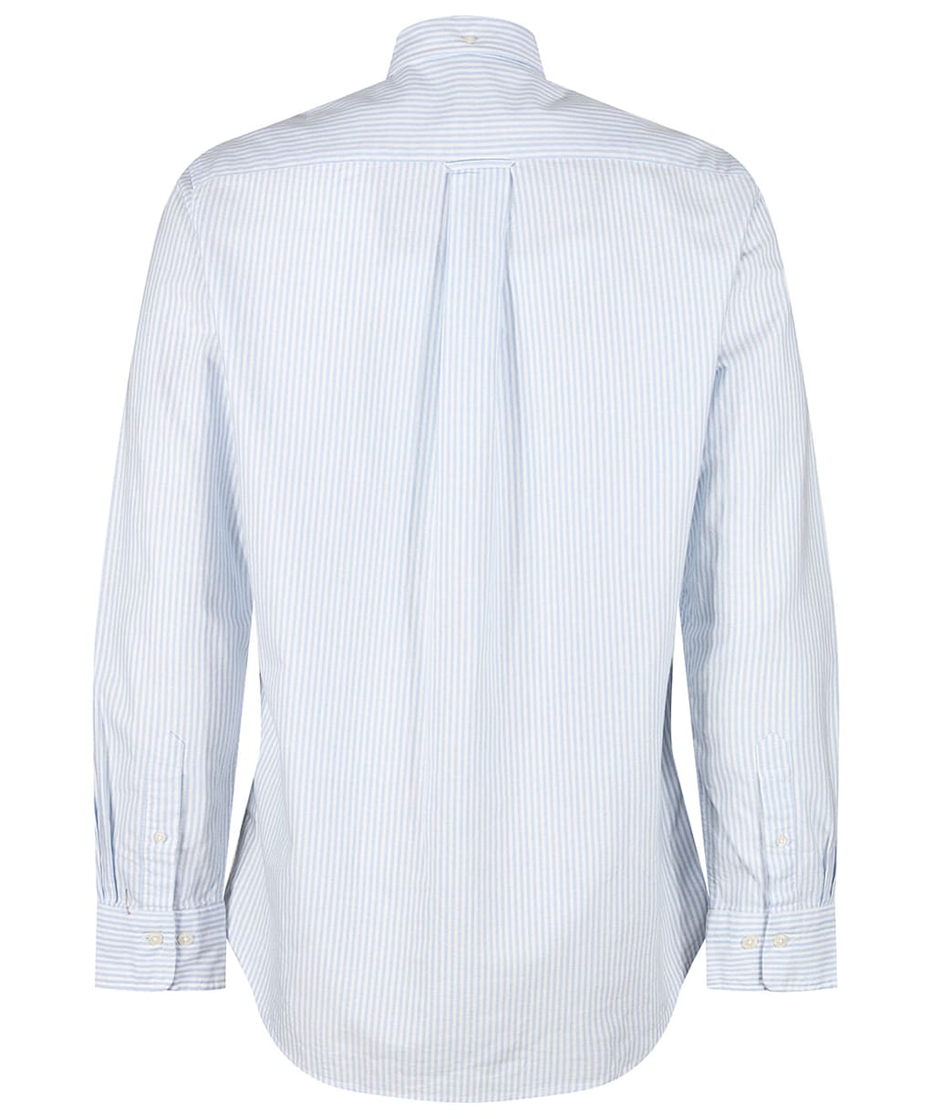 Men's Gant Regular Oxford Banker Stripe Shirt - Light Blue
