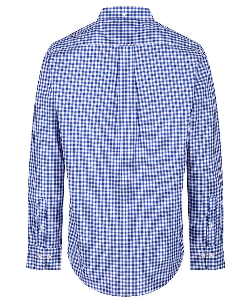 Men's Gant Regular Poplin Gingham Shirt - College Blue