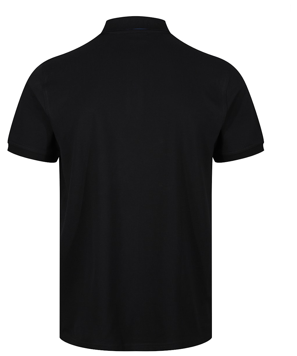 Men's Gant Regular Contrast Pique Short Sleeve Rugger Polo Shirt - Black