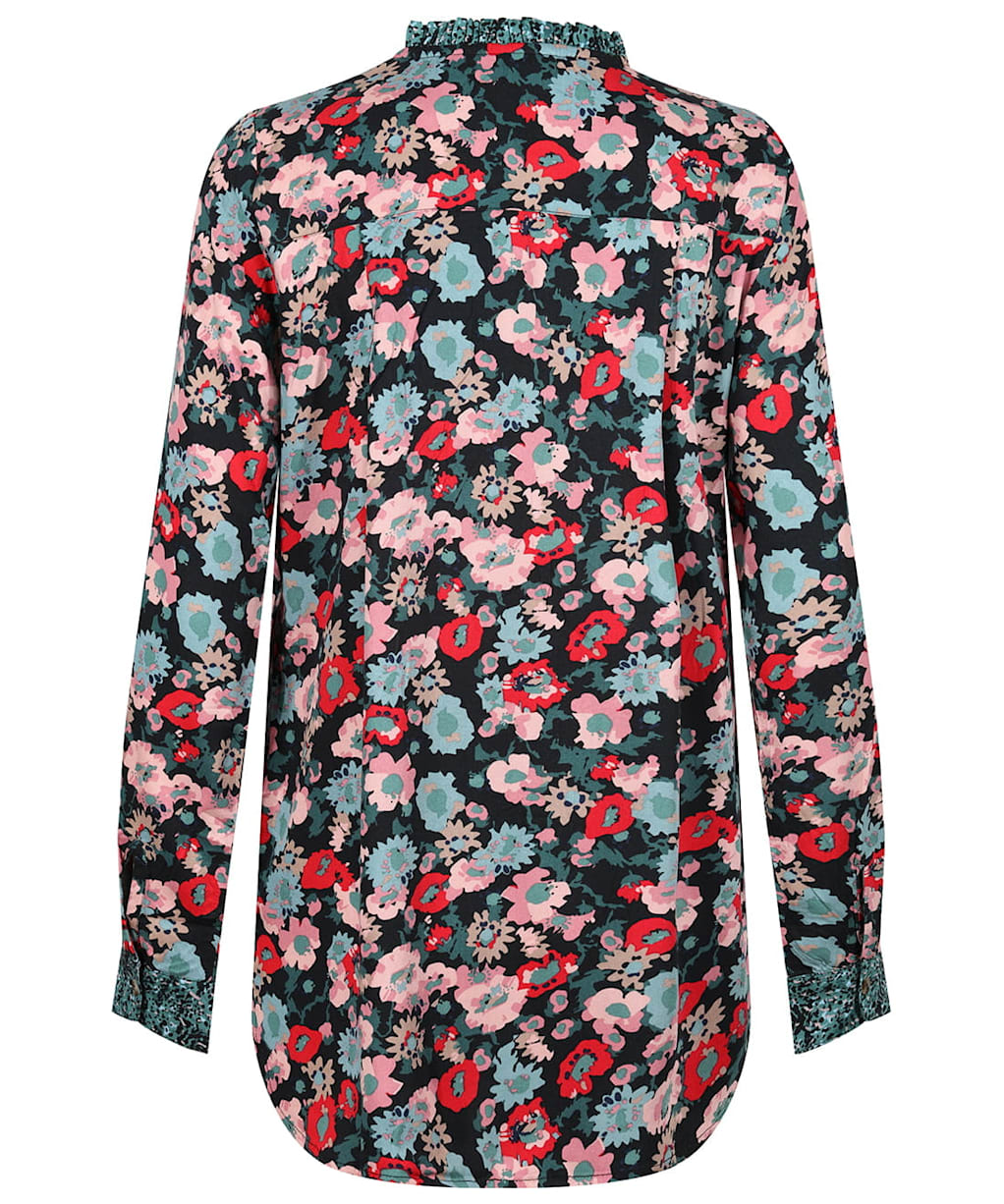 Women’s Lily & Me Sorrel Tie Neck Loose FIt Shirt - Black