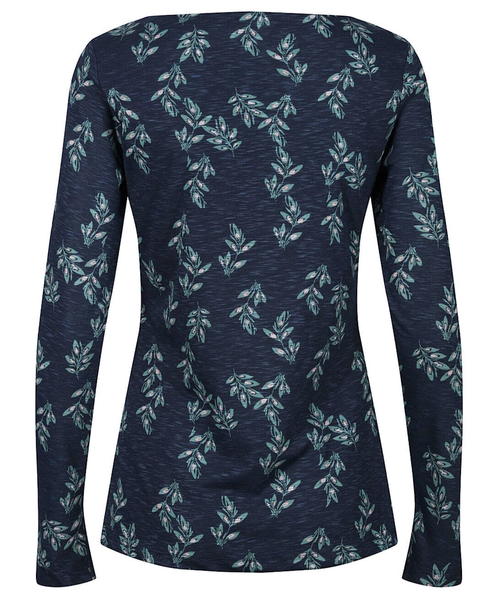 Women’s Lily & Me Monica Long Sleeve Cotton Top - Navy