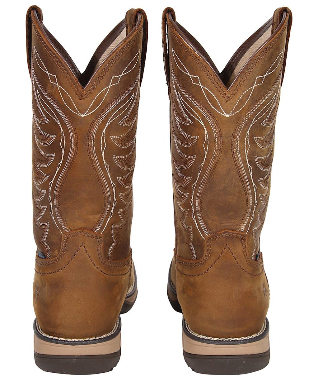Women's Ariat Anthem Waterproof Western Leather Boots - Distressed Brown
