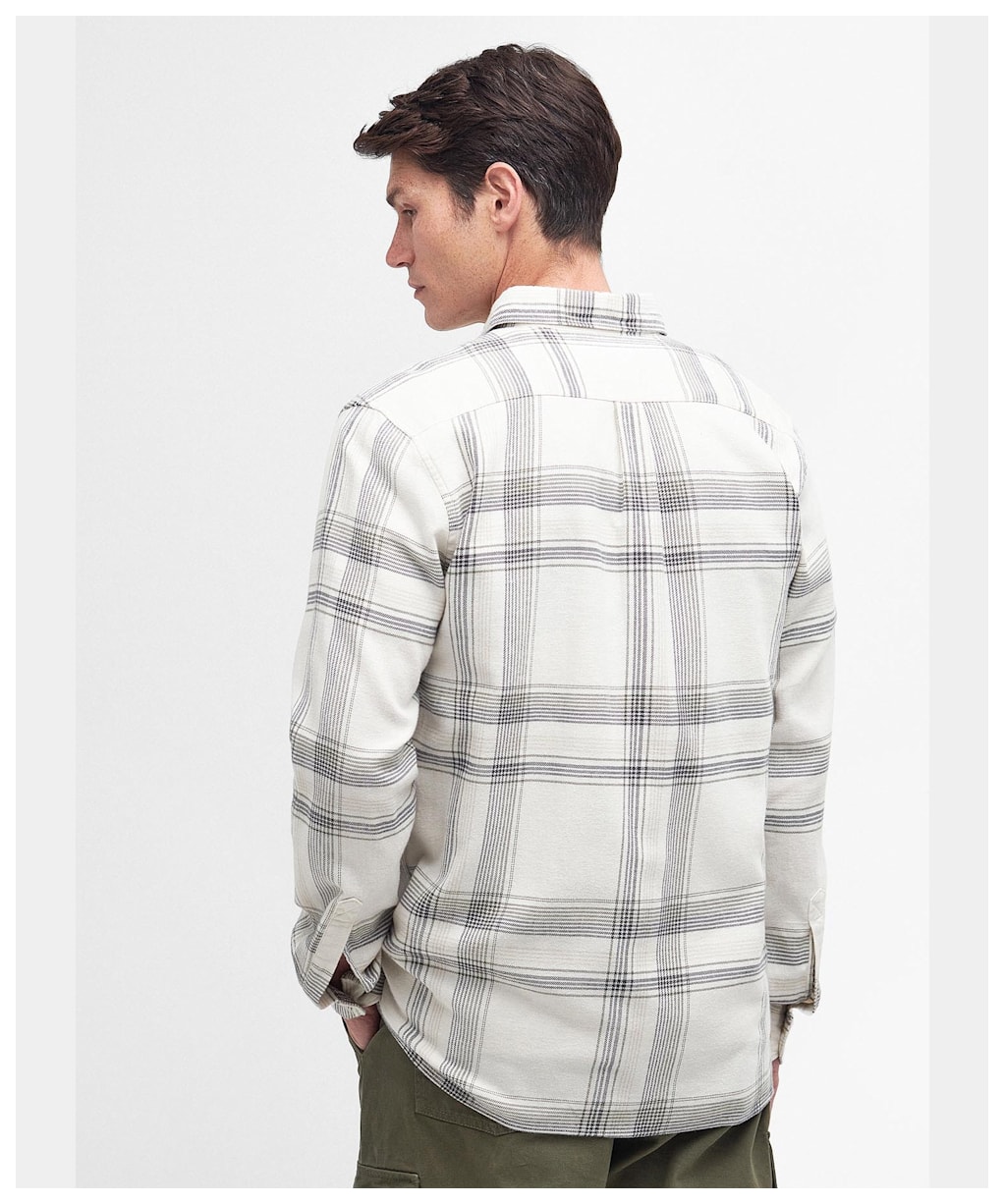 Men's Barbour Dartmouth Long Sleeve Cotton Shirt - Ecru