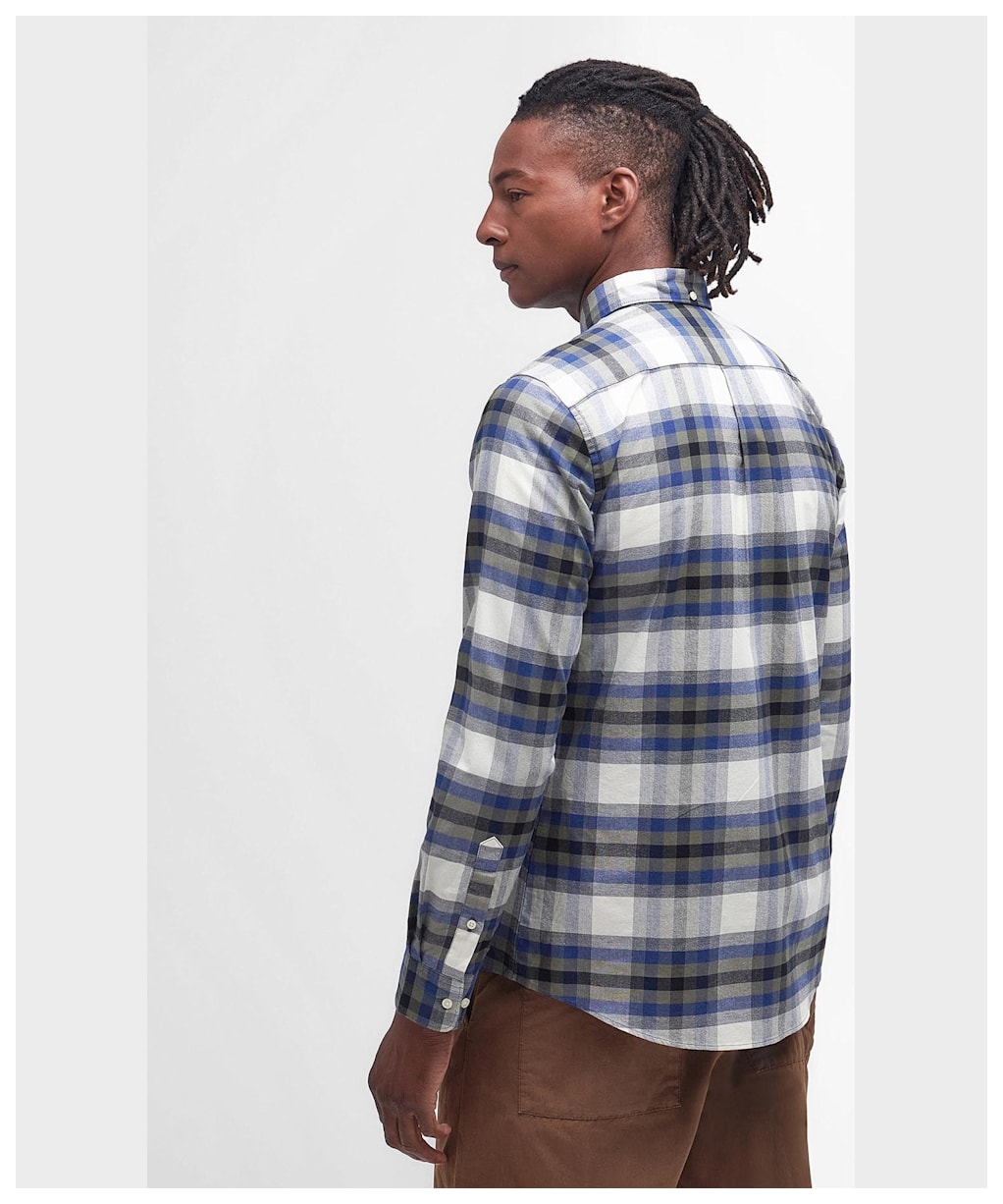 Men's Barbour Bowmont Long Sleeve Tailored Cotton Shirt - Olive
