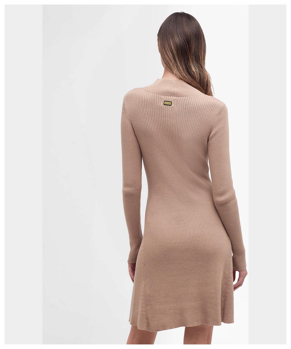 Women's Barbour International Solar Knitted Dress - Camel