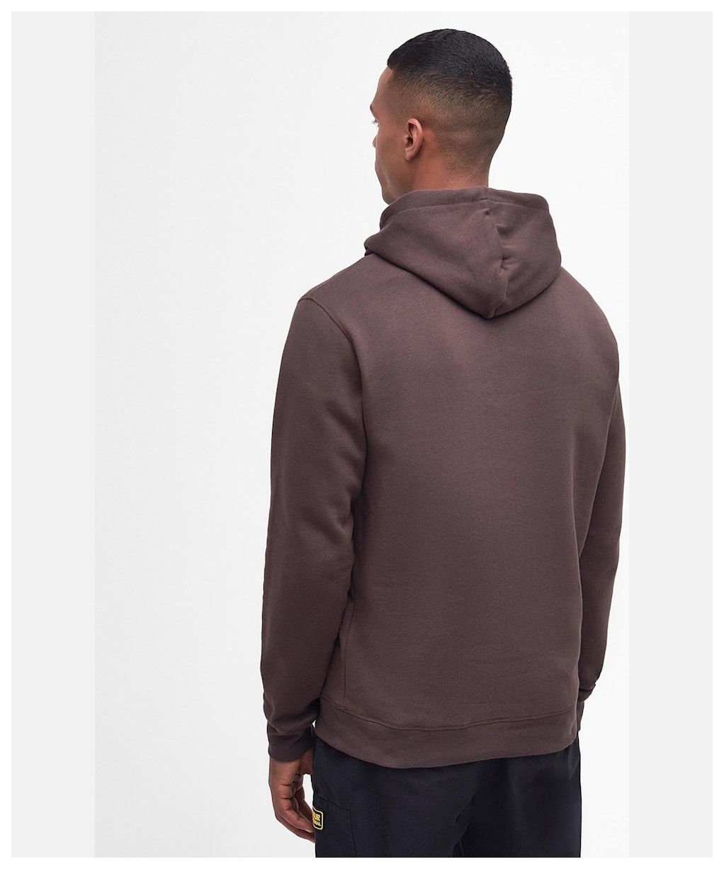 Men's Barbour International Pop Over Hoodie - Bitter Chocolate