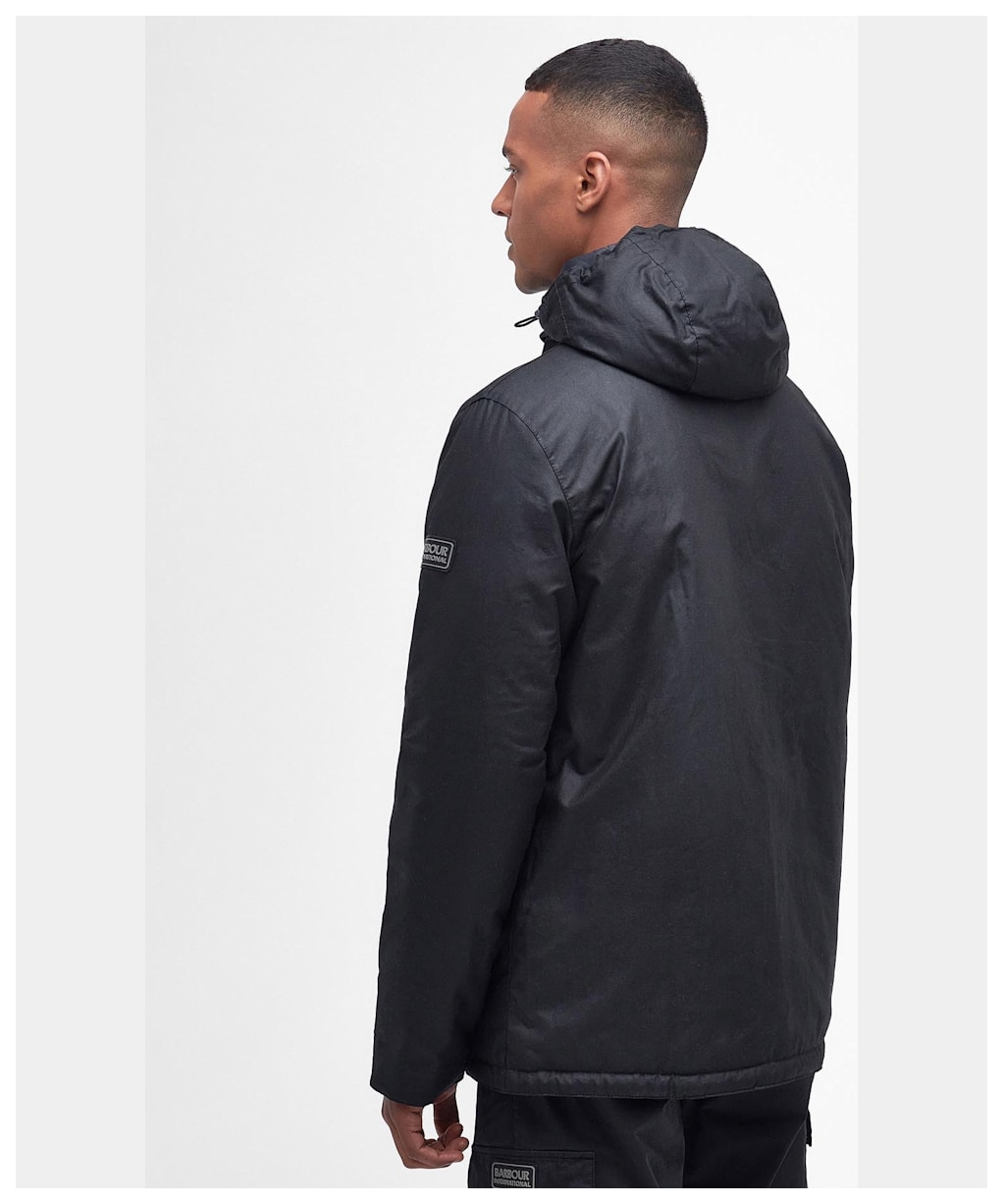 Men's Barbour International Galloway Waxed Cotton Jacket - Black
