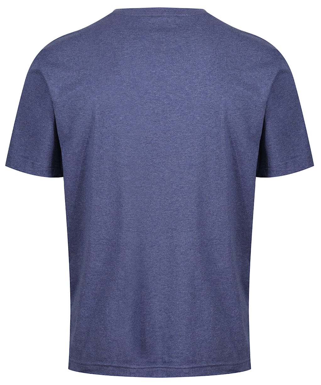 Men's Gant Regular Shield Short Sleeve Cotton T-Shirt - Dark Jeansblue Melange