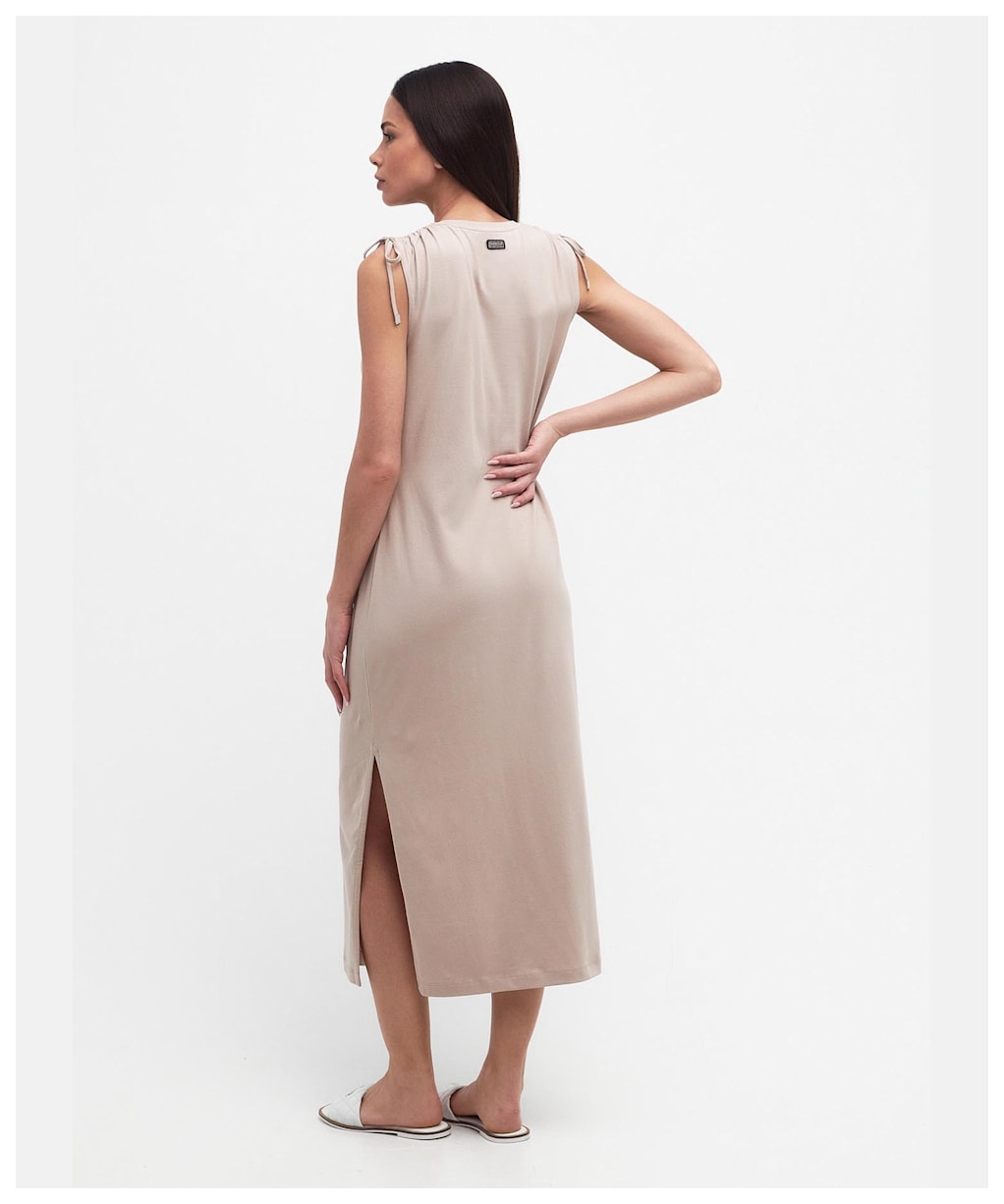 Women's Barbour International Retton Jersey Midi Dress - Oat
