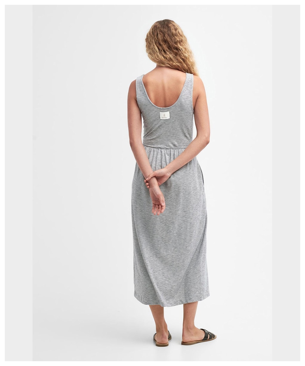Women's Barbour Woodford Jersey Midi Dress - Navy Stripe