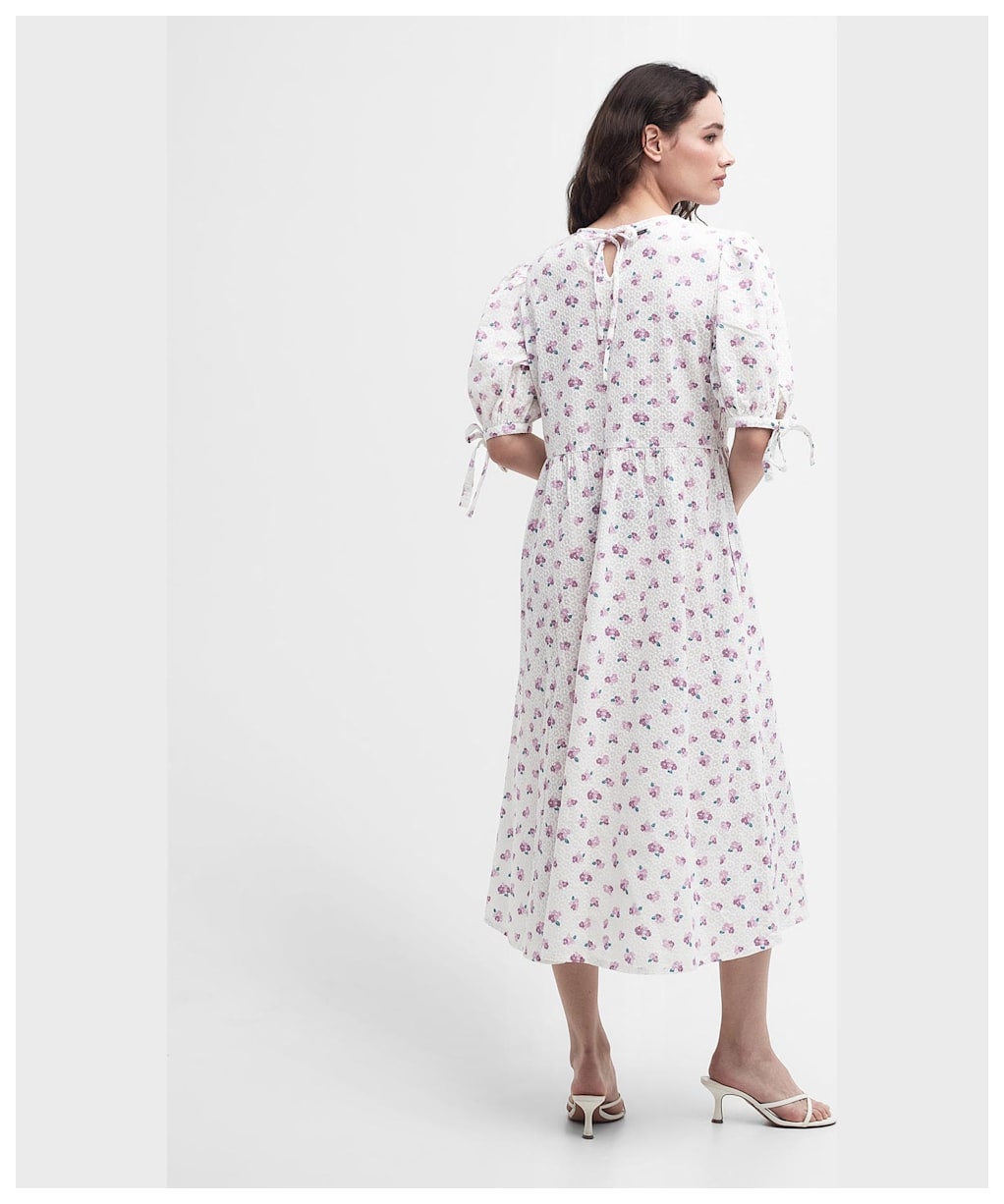 Women's Barbour Goodleigh Cotton Broderie Midi Dress - Multi
