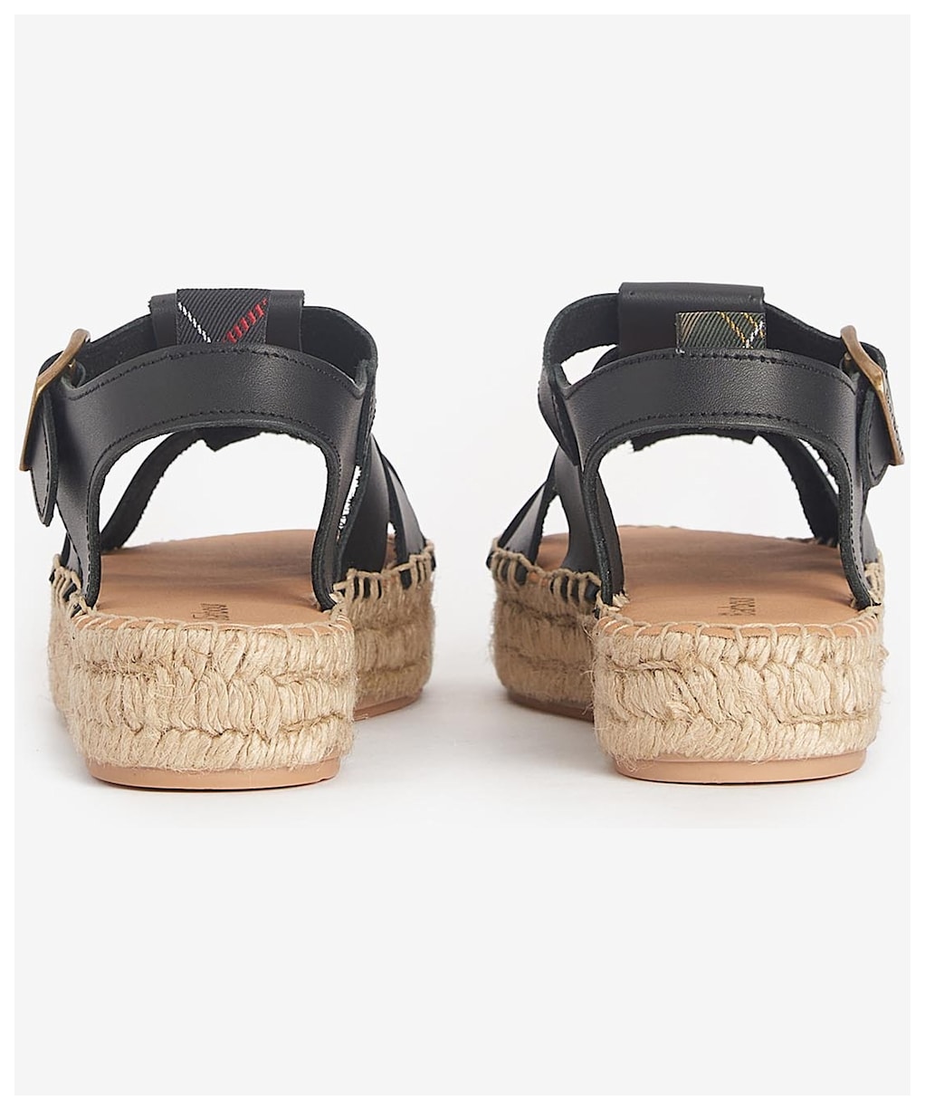 Women's Barbour Paloma Platform Espadrille Sandals - Black