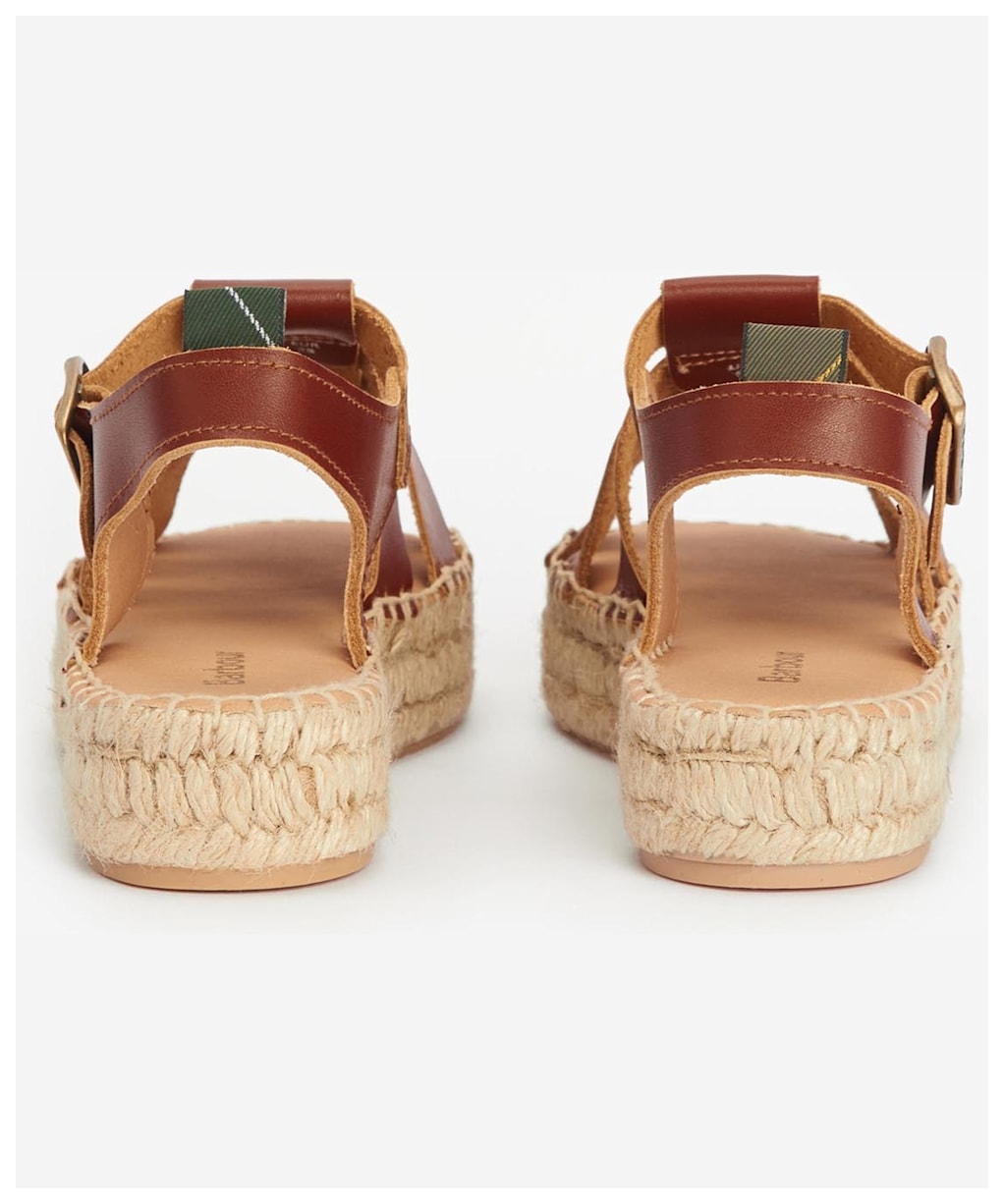 Women's Barbour Paloma Platform Espadrille Sandals - Dark Tan