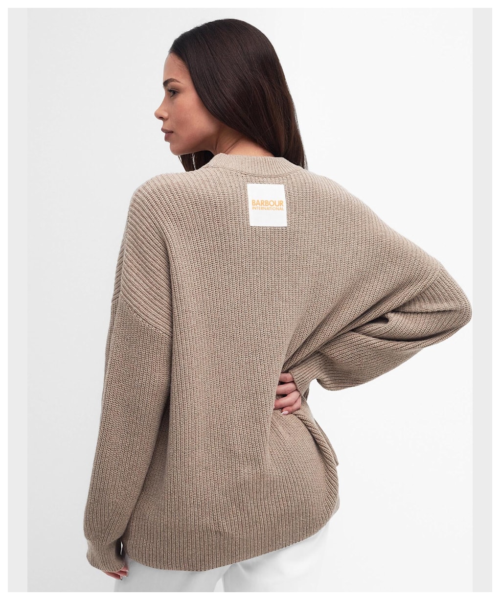 Women's Barbour International Henlow Knitted Jumper - Oat