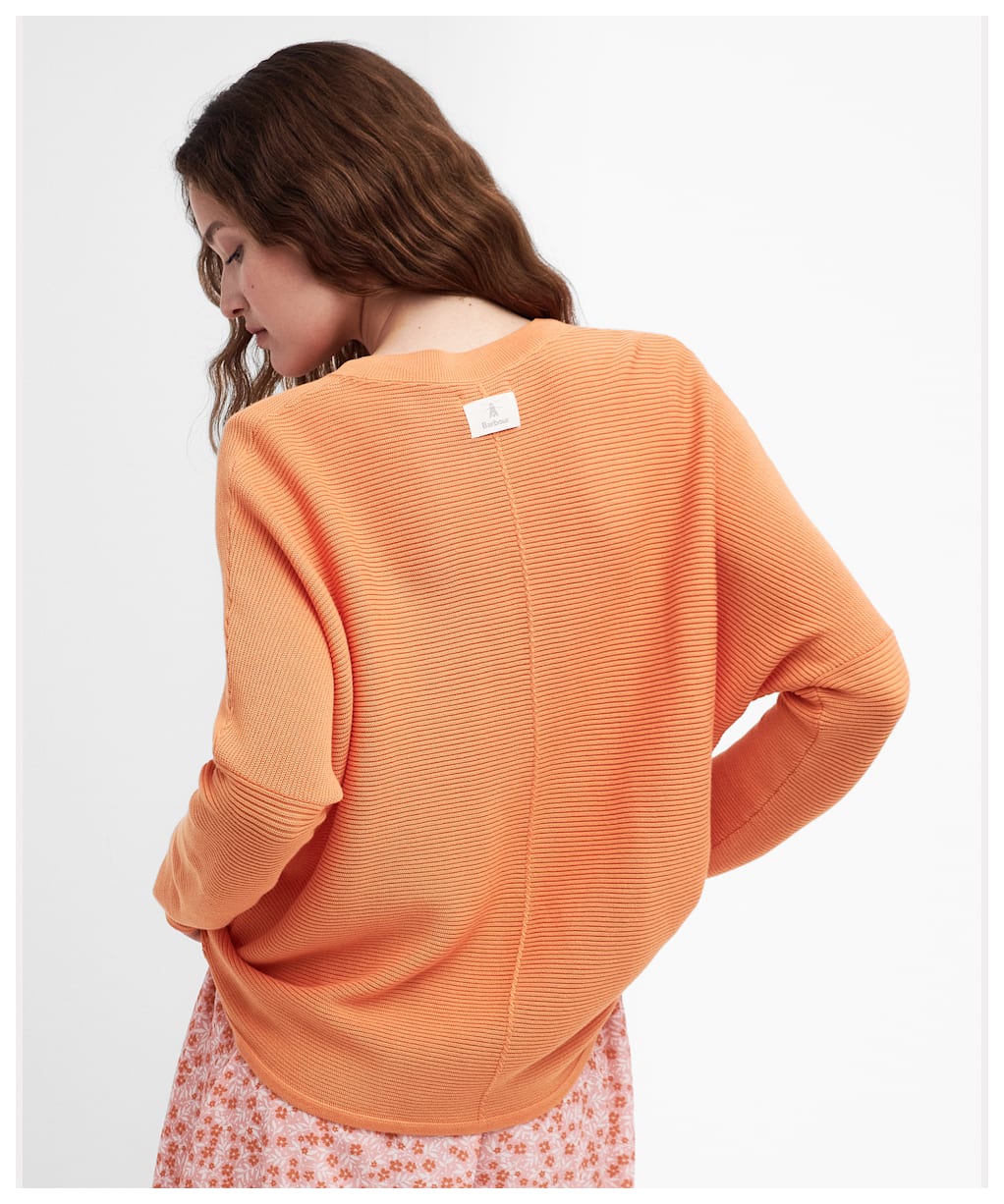 Women's Barbour Bickland Knitted Crew Neck Jumper - Apricot Crush
