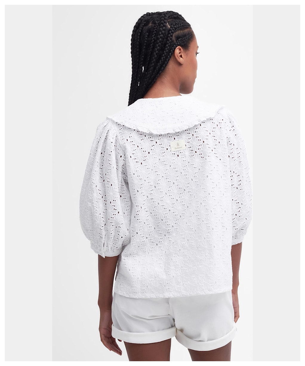 Women's Barbour Kelley Broderis Anglaise Top - White