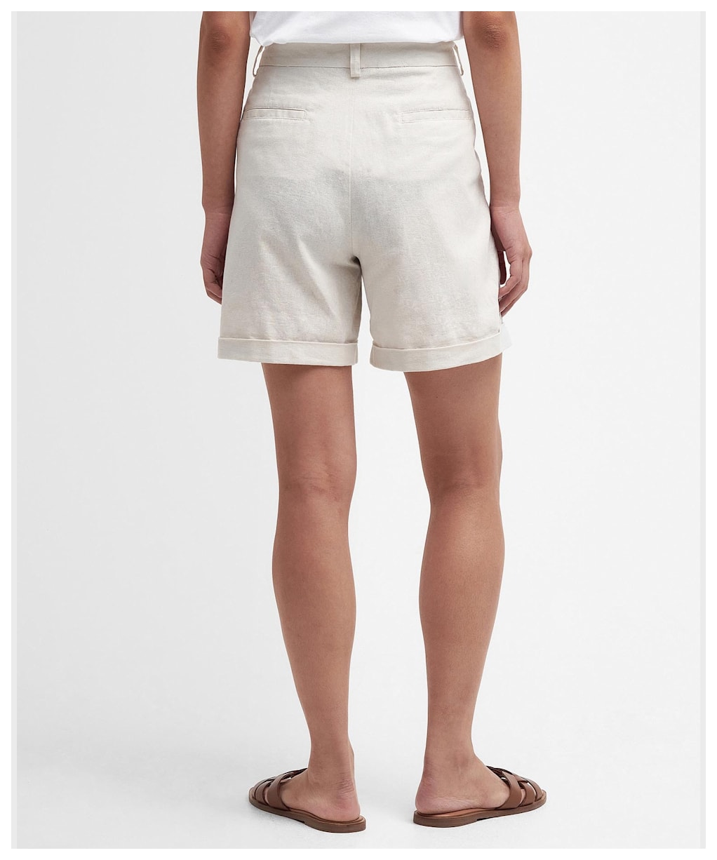Women's Barbour Darla Linen Cotton Blend Shorts - French Oak