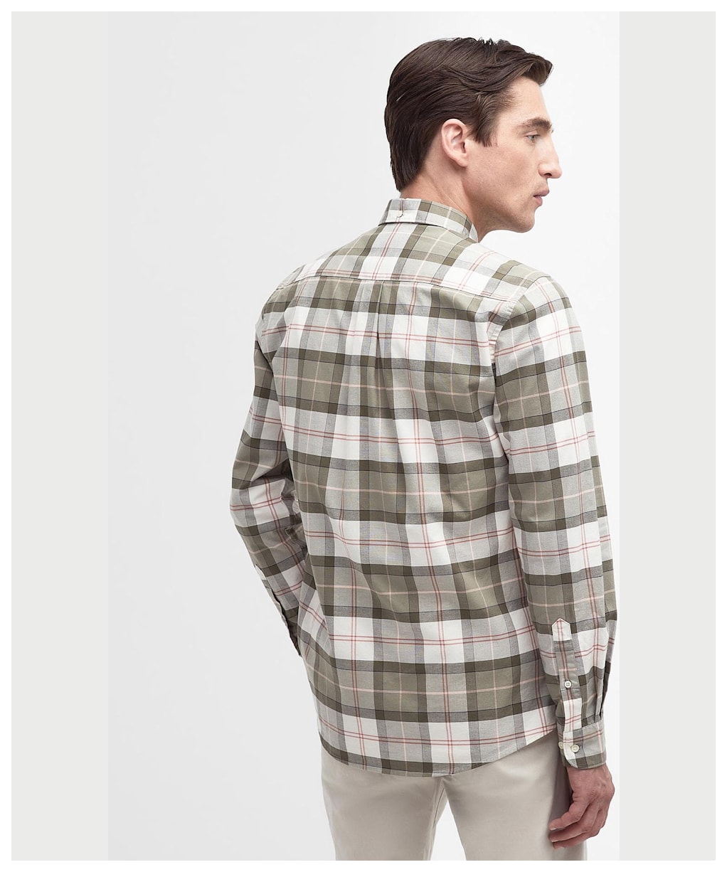 Men's Barbour Lewis Tailored Shirt - Glenmore Olive Tartan