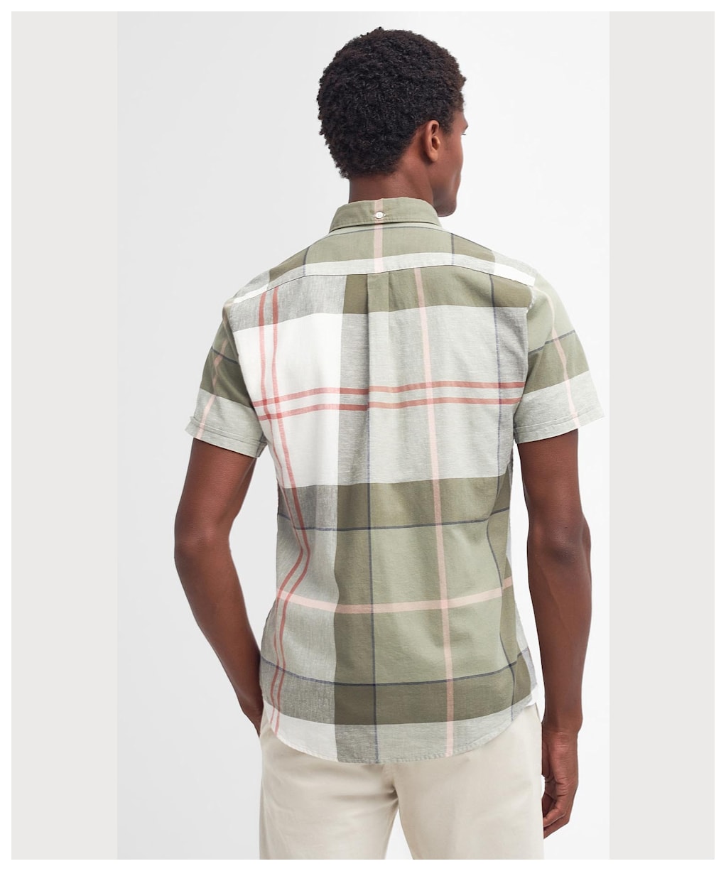 Men's Barbour Douglas S/S Tailored Shirt - Glenmore Olive Tartan
