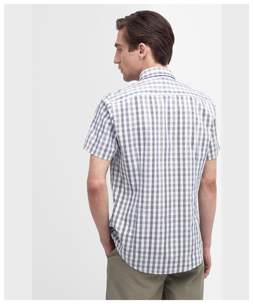 Men's Barbour Longstone S/S Tailored Shirt - Olive
