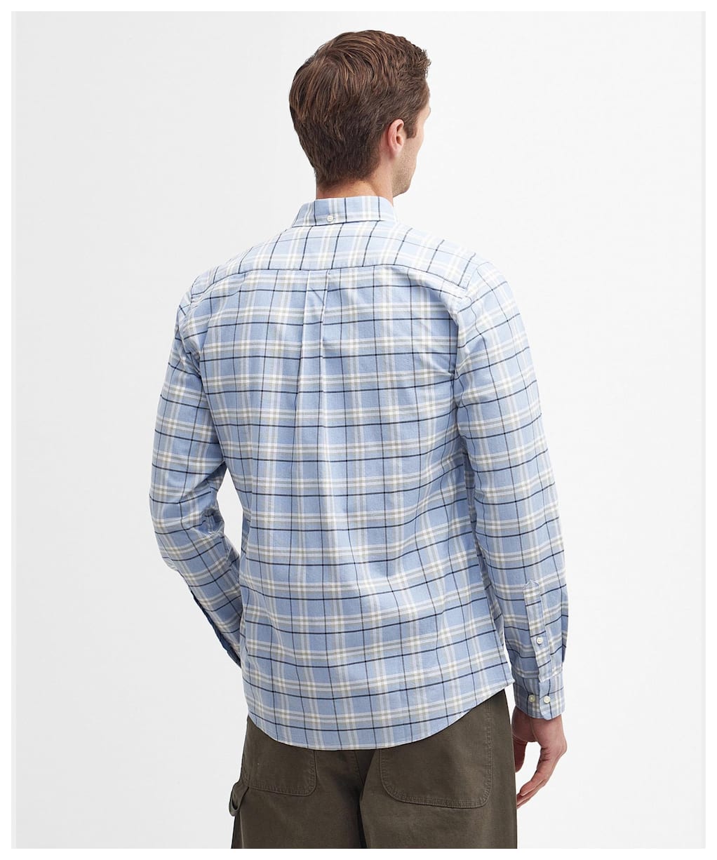 Men's Barbour Gilling Long Sleeve Tailored Fit Cotton Shirt - Blue Marl