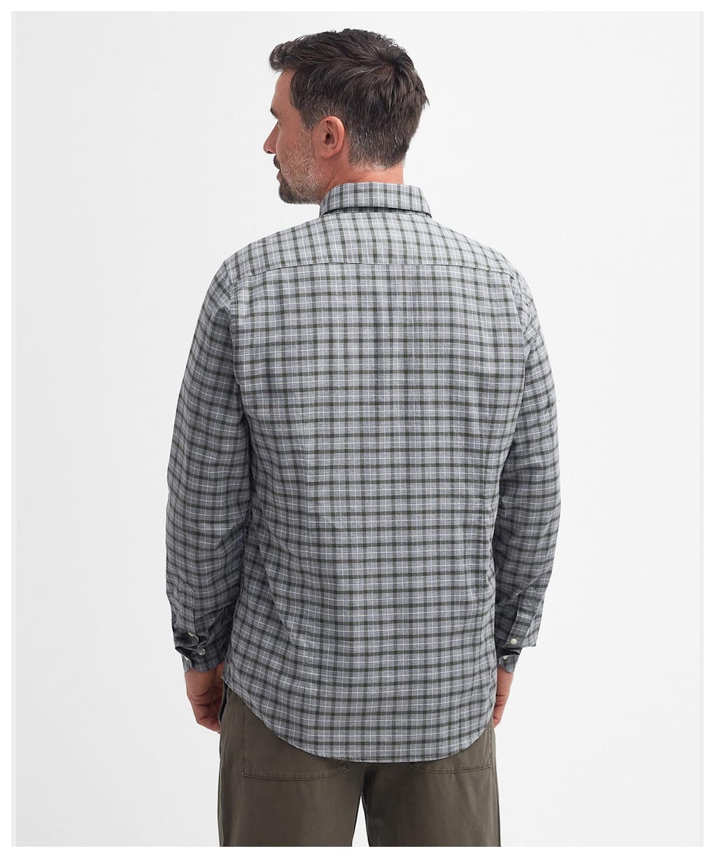 Men's Barbour Howard Long Sleeve Shirt - Grey Marl
