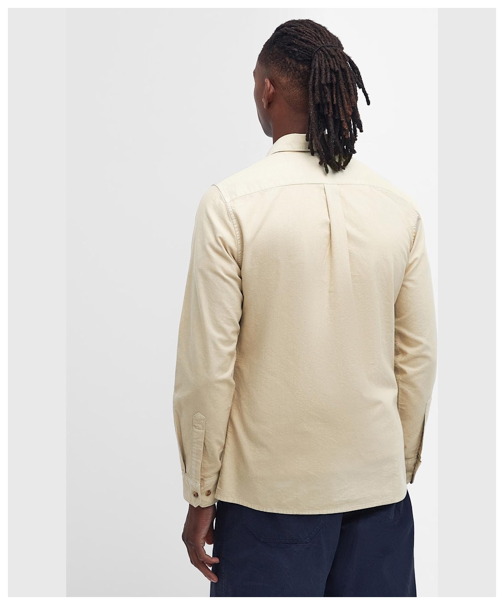 Men's Barbour Bentham Long Sleeve Cotton Shirt - Putty