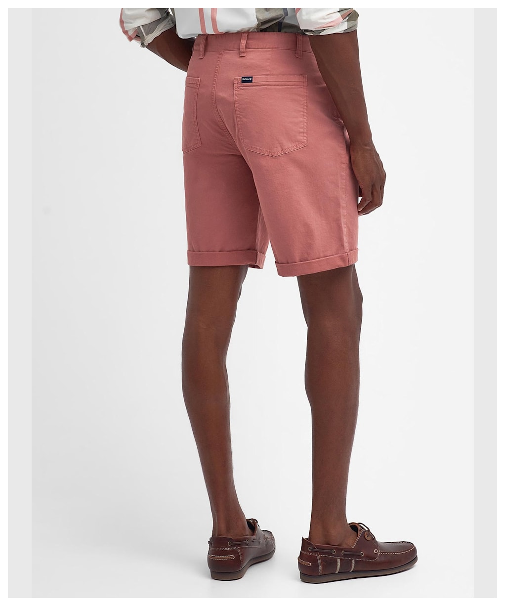 Men's Barbour Overdyed Twill Short - Pink Clay