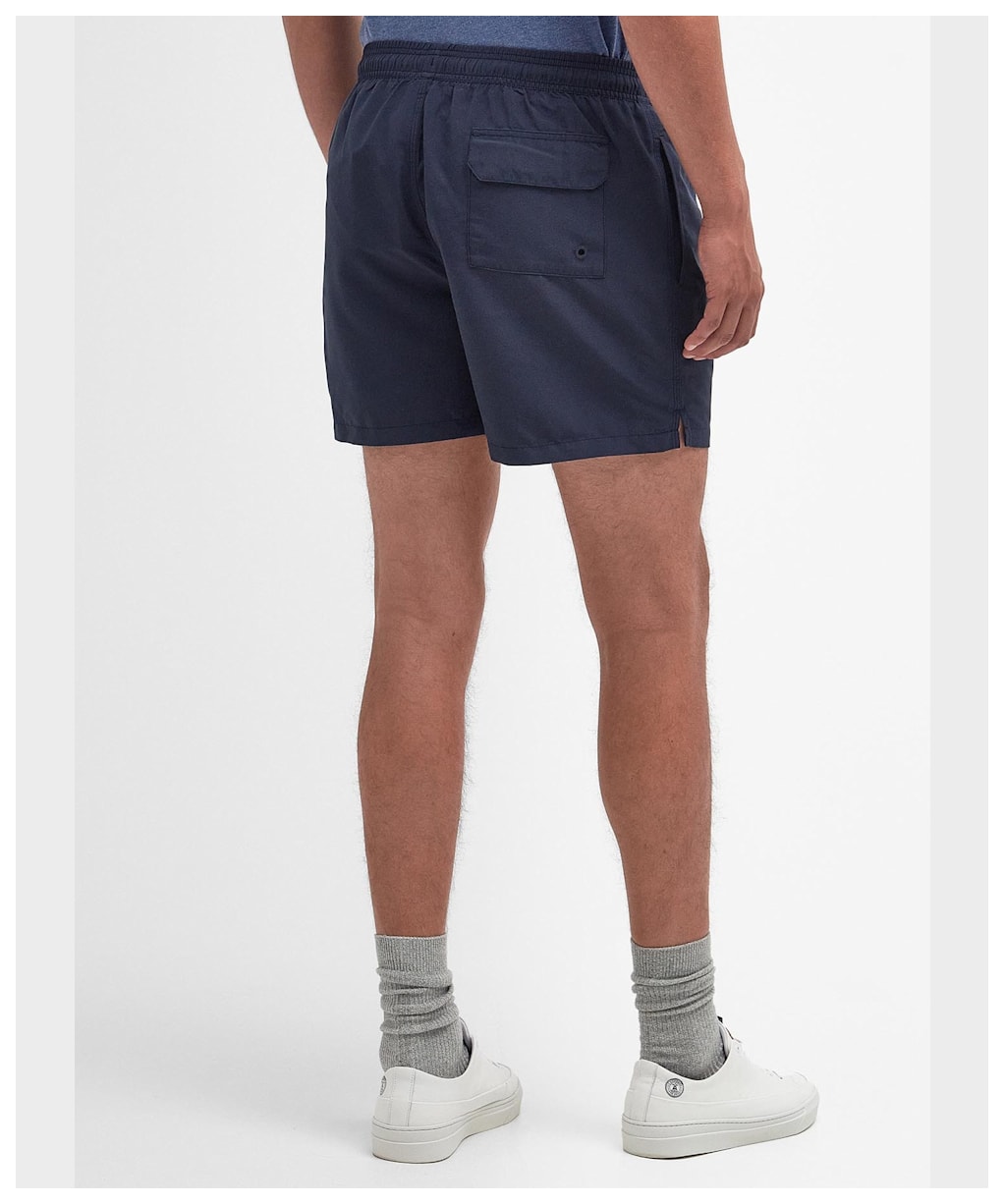 Men's Barbour Staple Logo 5' Swim Shorts - Navy